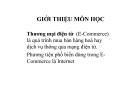 Bài giảng Thương mại điện tử : GIỚI THIỆU MÔN HỌC part 1