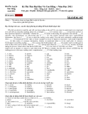 Kì Thi Thử Đại Học Và Cao Đẳng – Năm Học 2011 Môn : Tiếng Anh – Khối D1 - Lần 4