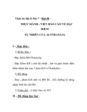 Giáo án địa lý lớp 7 - Bài 50 : THỰC HÀNH : VIẾT BÁO CÁO VỀ ĐẶC ĐIỂM TỰ NHIÊN CỦA AUSTRAYLIA