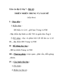 Giáo án địa lý lớp 7 - Bài 42: THIÊN NHIÊN TRUNG VÀ NAM MĨ (tiếp theo)