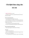 Chỉ định lâm sàng cho trẻ em 