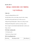 Đạo đức: Đề bài: CHĂM SÓC CÂY TRỒNG VẬT NUÔI (Phần 2)