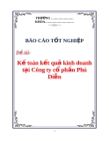 Luận văn: “ Kế toán kết quả kinh doanh tại Công ty cổ phần Phú Diễn”