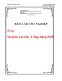 Báo cáo tốt nghiệp: "Website Lời Hay Ý Đẹp bằng PHP"