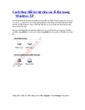 Cách thay đổi ký tự của các ổ dĩa trong Windows XP