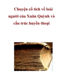 Chuyện cổ tích về loài người của Xuân Quỳnh và cấu trúc huyền thoại 