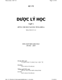 Dược lý học part 1