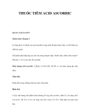 THUỐC TIÊM ACID ASCORBIC 