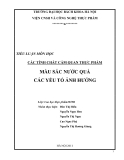TIỂU LUẬN " MÀU SẮC NƯỚC QUẢ CÁC YẾU TỐ ẢNH HƯỞNG"