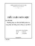 Tiểu luận "Phương pháp xác định dư lượng aflatoxin trong thủy sản bằng sắc ký lỏng cao áp HPLC"