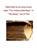 Nghệ thuật tự sự trong truyện ngắn "Cây trường minh đăng" và "Thị chúng" của Lỗ Tấn)_2