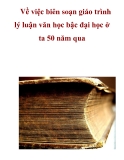 Về việc biên soạn giáo trình lý luận văn học bậc đại học ở ta 50 năm qua_2