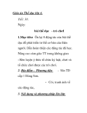 Giáo án Thể dục lớp 4 - Tiết: 30 bài thể dục - trò chơI 