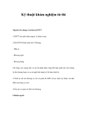 Kỹ thuật khám nghiệm tử thi 