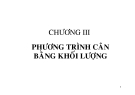 Mô hình hóa môi trường-04 Phương trình cân bằng khối lượng