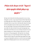 Phân tích đoạn trích "Người cầm quyền khôi phục uy quyền "_3