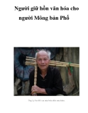 Người giữ hồn văn hóa cho người Mông bản Phố  