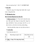 Giáo án toán học lớp 5 - Tiết 171: LUYỆN TẬP 