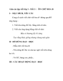Giáo án tập viết lớp 3 - Tiết 3 : ÔN CHỮ HOA