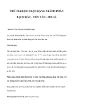 THỬ NGHIỆM NHẬN DẠNG THÀNH PHẦN BẠCH HẦU - UỐN VÁN - HO GÀ 