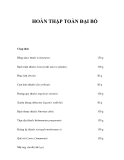 ĐẠI CƯƠNG HOÀN THẬP TOÀN ĐẠI BỔ 