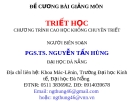 TRIẾT HỌC  VÀ VAI TRÒ CỦA TRIẾT HỌC TRONG ĐỜI SỐNG XÃ HỘI