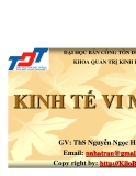 Bài giảng kinh tế vi mô - Trường đại học bán công Tôn Đức Thắng