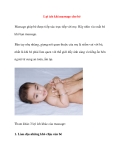Lợi ích khi massage cho bé 