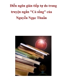 Diễn ngôn gián tiếp tự do trong truyện ngắn Cá sống" của Nguyễn Ngọc Thuần 