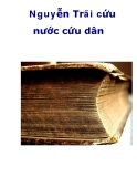 Nguyễn Trãi cứu nước cứu dân
