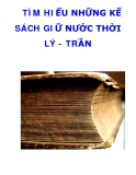 TÌM HIỂU NHỮNG KẾ SÁCH GIỮ NƯỚC THỜI LÝ - TRẦN  _2