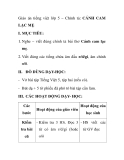 Giáo án tiếng việt lớp 5 – Chính tả: CÁNH CAM LẠC MẸ
