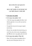 ĐỀ CƯƠNG ÔN TẬP LỊCH SỬ 8 BÀI 3-4