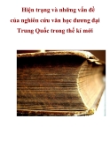 Hiện trạng và những vấn đề của nghiên cứu văn học đương đại Trung Quốc trong thế kỉ mới_2