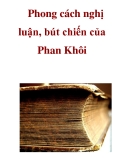 Phong cách nghị luận, bút chiến của Phan Khôi _4