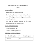 Giáo án tiếng việt lớp 2 - ôn tập giữa kỳ i: Tiết 1