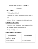 Giáo án tiếng việt lớp 2 - TẬP VIẾT: Chữ hoa