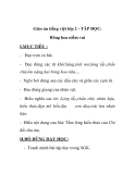 Giáo án tiếng việt lớp 2 - TÂP ĐỌC: Bông hoa niềm vui