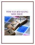 TÓM TẮT BÀI GIẢNG MÔN THUẾ