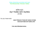 GIÁO TRÌNH DỰ TOÁN XÂY DỰNG CƠ BẢN