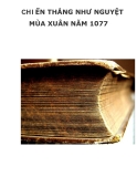 CHIẾN THẮNG NHƯ NGUYỆT MÙA XUÂN NĂM 1077 