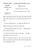  ĐỀ THI THỬ ĐẠI HỌC LẦN II MÔN VẬT LÝ TRƯỜNG THPT CHUYÊN LƯƠNG VĂN TỤY Mã đề thi 831 