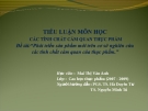 Tiểu luận "Phát triển sản phẩm mới trên cơ sở nghiên cứu các tính chất cảm quan của thực phẩm"