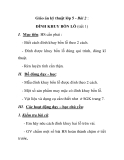Giáo án kỹ thuật lớp 5 - Bài 2 : ĐÍNH KHUY BỐN LỖ (tiết 1)