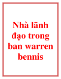 Nhà lãnh đạo trong bạn - Warren Bennis