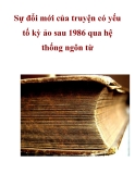 Sự đổi mới của truyện có yếu tố kỳ ảo sau 1986 qua hệ thống ngôn từ  