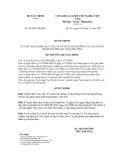 QUYẾT ĐỊNH Số: 98/2007/QĐ-BTC VỀ VIỆC BAN HÀNH “QUY CHẾ VỀ TỔ CHỨC BỒI DƯỠNG VÀ CẤP CHỨNG CHỈ BỒI DƯỠNG KẾ TOÁN TRƯỞNG