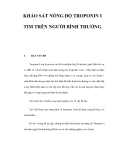 KHẢO SÁT NỒNG ĐỘ TROPONIN I TIM TRÊN NGƯỜI BÌNH THƯỜNG  