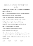 BỘ ĐỀ THAM KHẢO THI TỐT NGHIỆP MÔN SINH HỌC THPT ĐỀ SỐ 9