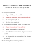 TUYỂN TẬP CÂU HỎI TRẮC NGHIỆM SINH HỌC 12 CHƯƠNG III. DI TRUYỀN HỌC QUẦN THỂ